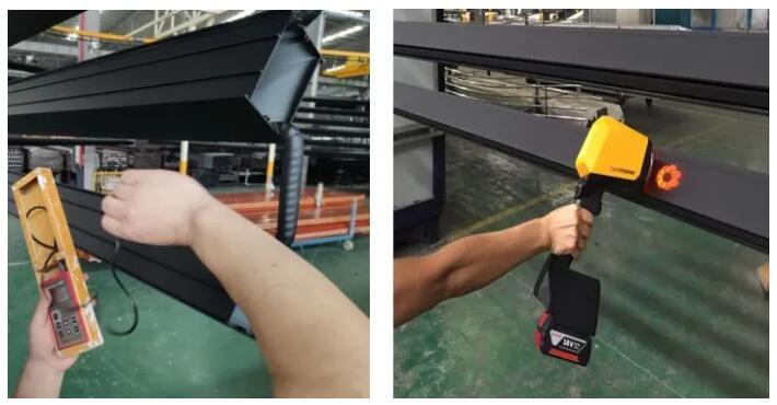 某鋁型材廠涂裝生產(chǎn)線使用涂魔師現(xiàn)場(chǎng)測(cè)試